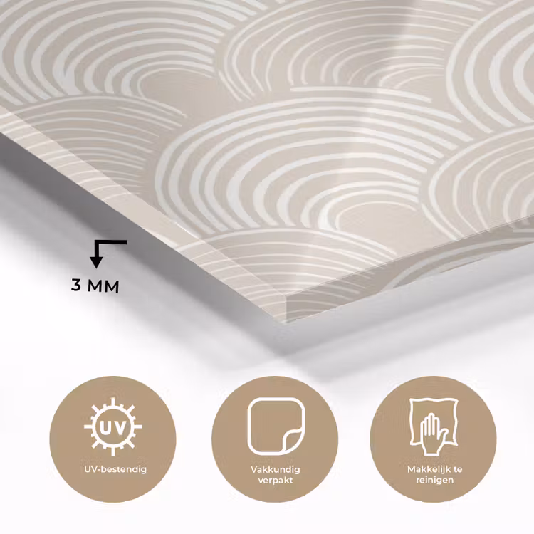 Golven - Structuur - Beige plexiglas 5mm klein 11 -sfeer2