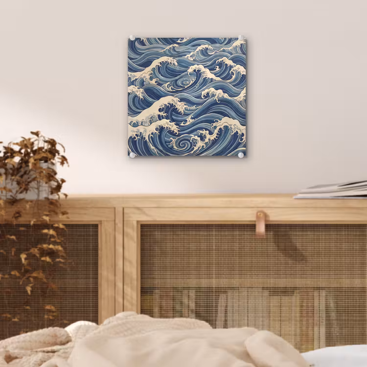 Golven - Zee - Natuur - Abstract - Blauw plexiglas 5mm klein -sfeer4