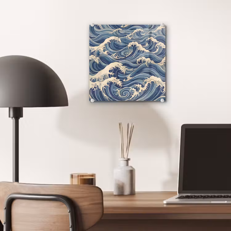 Golven - Zee - Natuur - Abstract - Blauw plexiglas 5mm klein -sfeer6