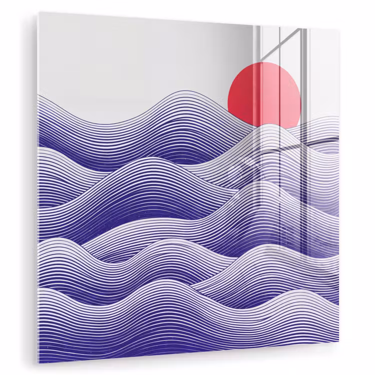 Golven - Zon - Natuur - Abstract - Rood plexiglas 5mm klein -zzzproduct_nieuw