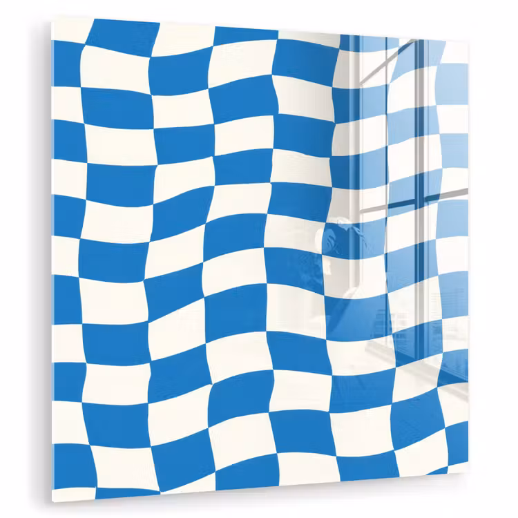 Golvend - Patroon - Blauw plexiglas 5mm klein 11 -zzzproduct_nieuw