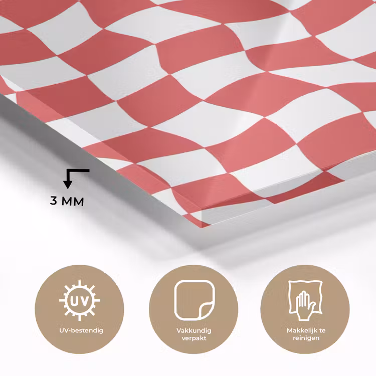 Golvend - Patroon - Rood plexiglas 5mm klein 11 -sfeer2