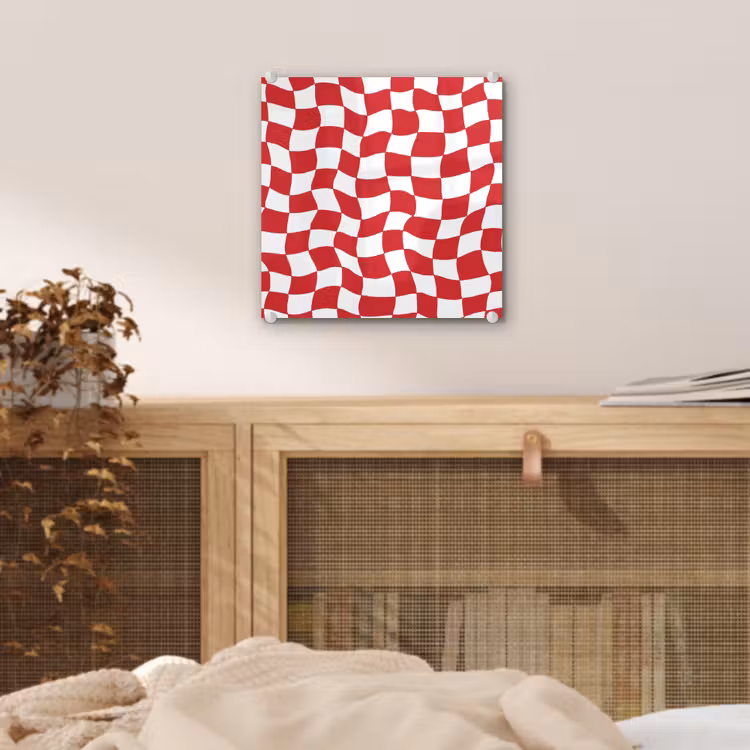 Golvend - Patroon - Rood plexiglas 5mm klein 11 -sfeer4