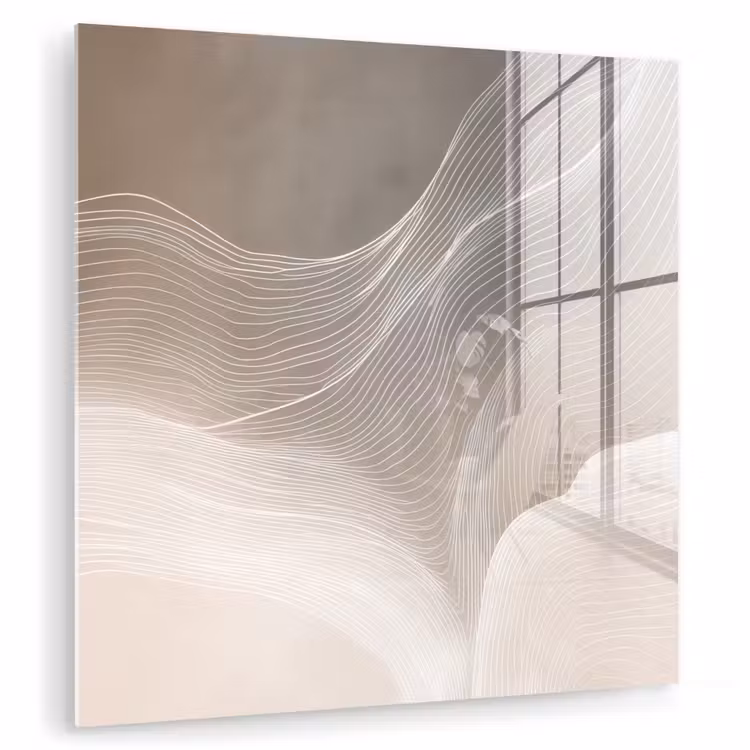 Golvende lijnen - Luchtstromen - Harmonieus plexiglas 5mm klein -zzzproduct_nieuw