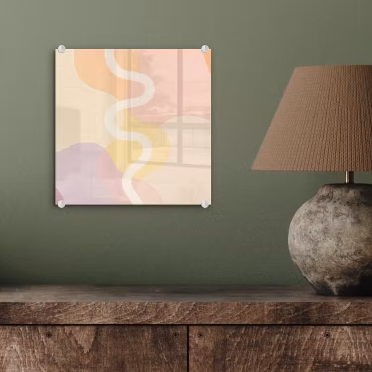 Golvende vormen - Abstract - pastel plexiglas 5mm klein -sfeer3