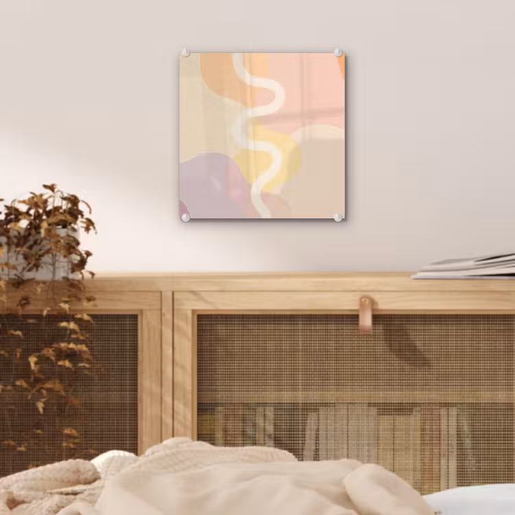 Golvende vormen - Abstract - pastel plexiglas 5mm klein -sfeer4