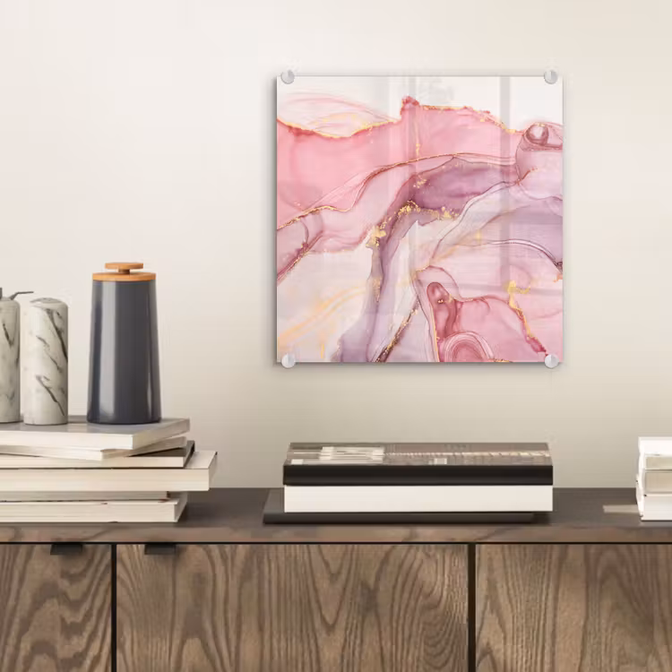 Goud - Marmer - Roze plexiglas 5mm klein -sfeer1