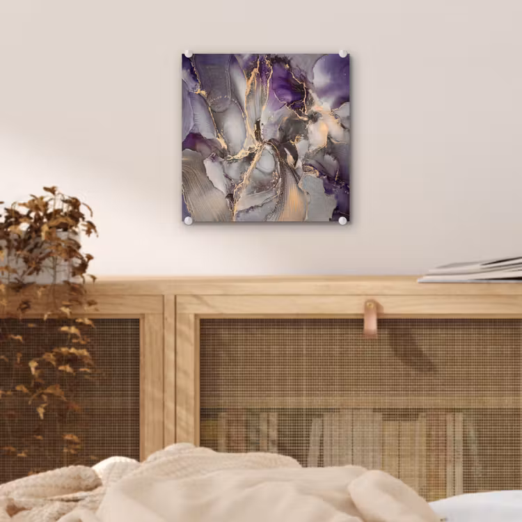 Goud - Paars - Marmer plexiglas 5mm klein -sfeer4