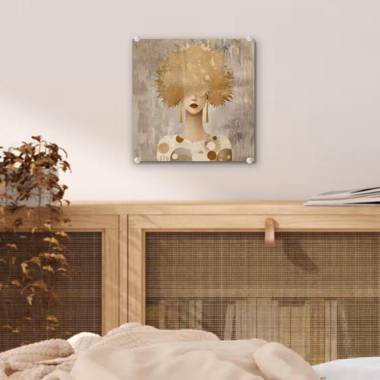 Goud - Portret - Vrouw plexiglas 5mm klein -sfeer4