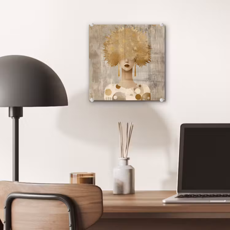 Goud - Portret - Vrouw plexiglas 5mm klein -sfeer6