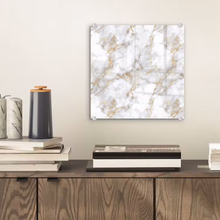 Gouden aders - Marmer - Wit plexiglas 5mm klein 11 -sfeer1