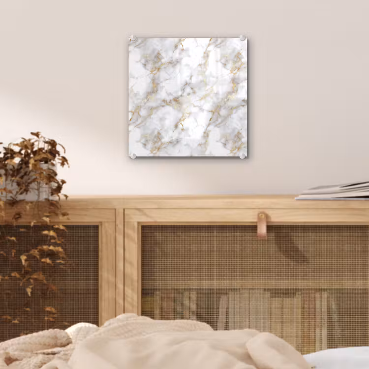 Gouden aders - Marmer - Wit plexiglas 5mm klein 11 -sfeer4