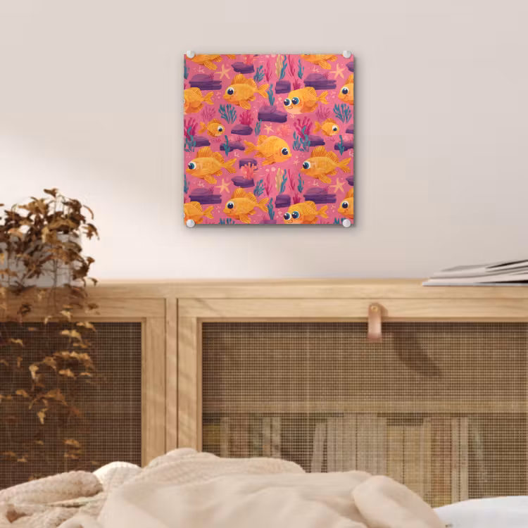 Goudvissen - Koraal - Kleurrijk plexiglas 5mm klein 11 -sfeer4