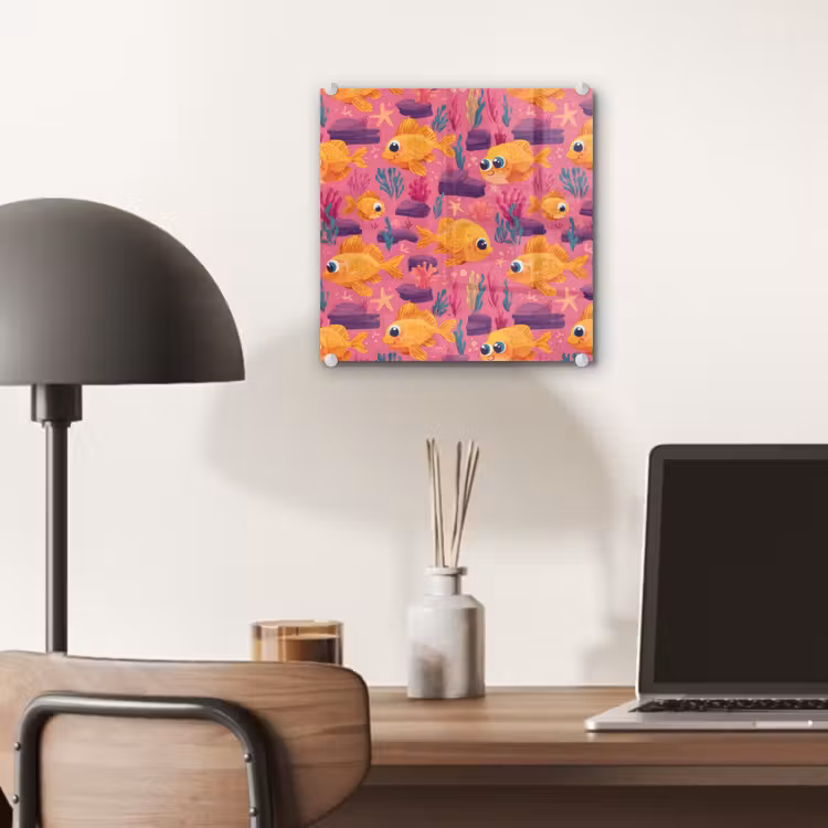 Goudvissen - Koraal - Kleurrijk plexiglas 5mm klein 11 -sfeer6