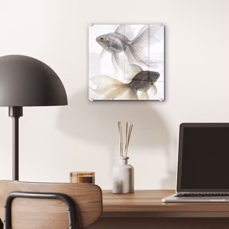 Goudvissen - Modern - Wit plexiglas 5mm klein -sfeer6
