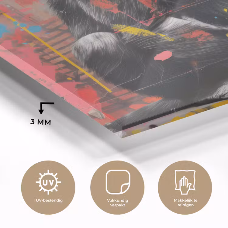 Graffiti - Chimpansee - Dieren - Street art - Banksy plexiglas 5mm klein -sfeer2