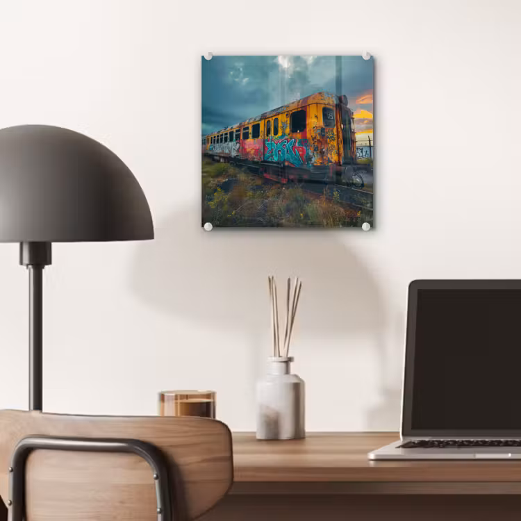 Graffiti - Trein - Street art - Verlaten plexiglas 5mm klein -sfeer6