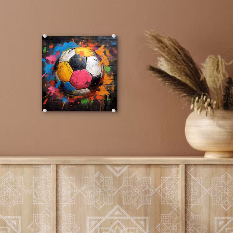 Graffiti - Voetbal - Muur - Street art - Sport plexiglas 5mm klein -sfeer5