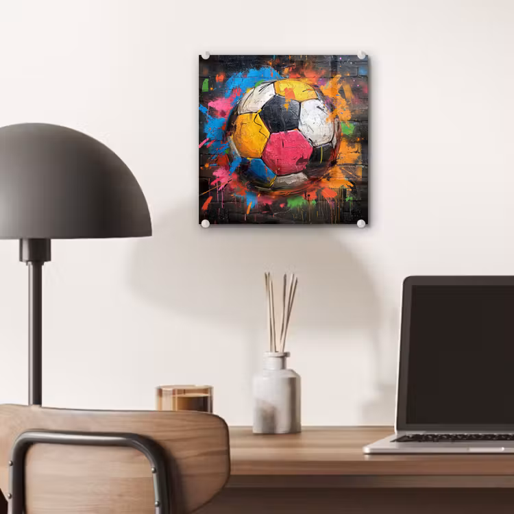 Graffiti - Voetbal - Muur - Street art - Sport plexiglas 5mm klein -sfeer6
