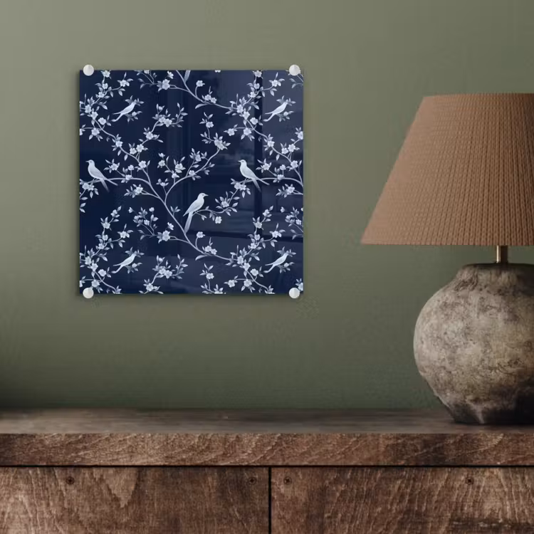 Grafisch - Bloesemtak - Blauw plexiglas 5mm klein 11 -sfeer3