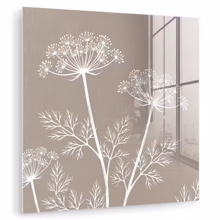 Grafisch - Fluitenkruid - Taupe plexiglas 5mm klein -zzzproduct_nieuw