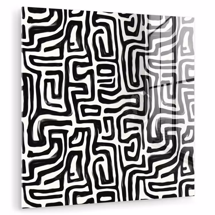 Grafisch - Lijnen - Zwart - Wit plexiglas 5mm klein 11 -zzzproduct_nieuw