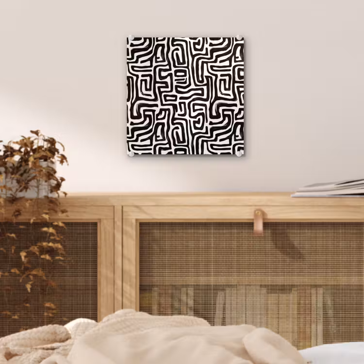 Grafisch - Lijnen - Zwart - Wit plexiglas 5mm klein 11 -sfeer4