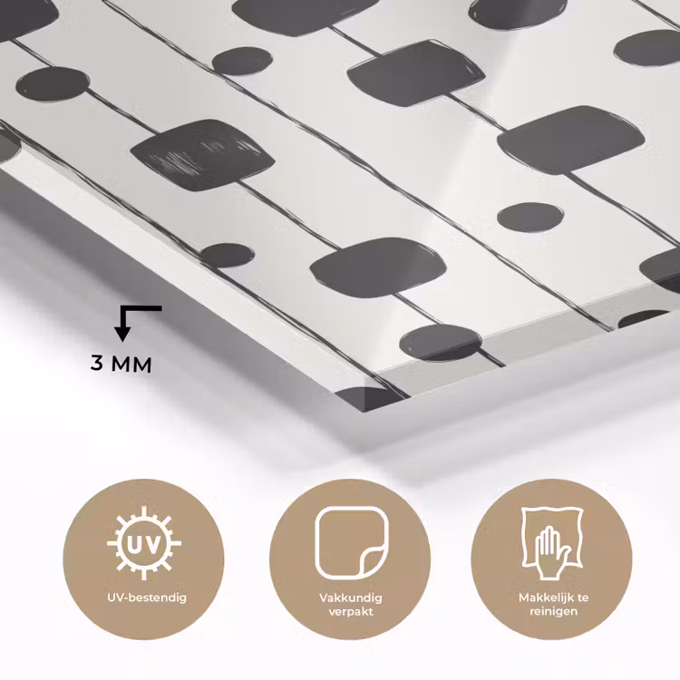 Grafisch - Modern - Zwart plexiglas 5mm klein 11 -sfeer2
