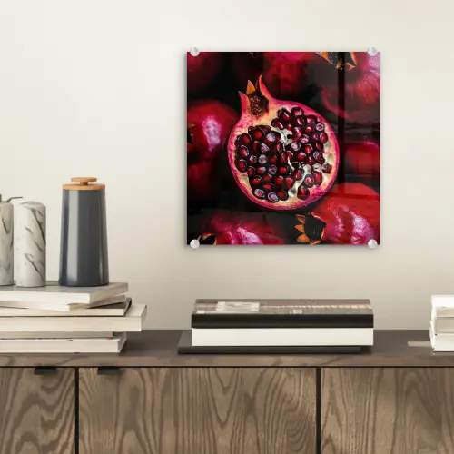 Granaatappel - Rood - Fruit plexiglas 5mm klein -sfeer1