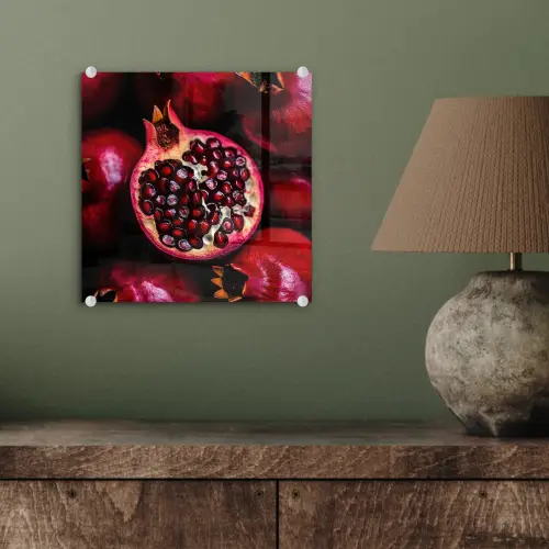 Granaatappel - Rood - Fruit plexiglas 5mm klein -sfeer3