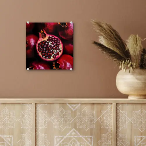 Granaatappel - Rood - Fruit plexiglas 5mm klein -sfeer5