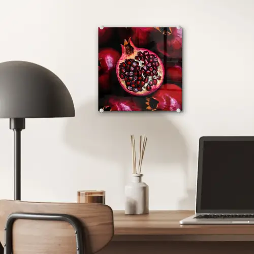 Granaatappel - Rood - Fruit plexiglas 5mm klein -sfeer6