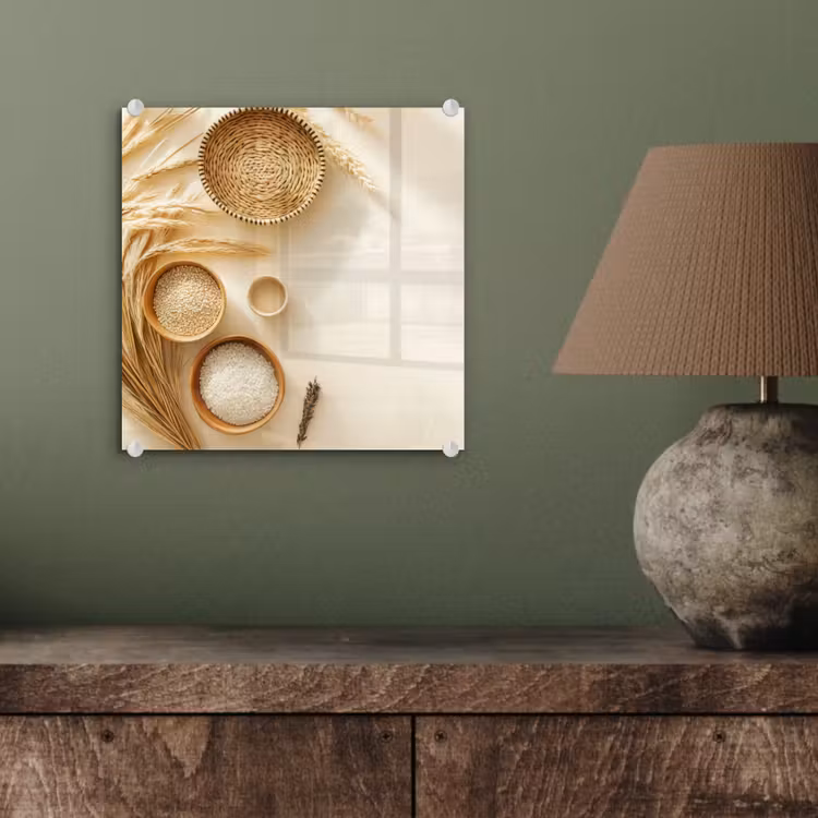 Granen - Hout - Kom - Beige plexiglas 5mm klein -sfeer3