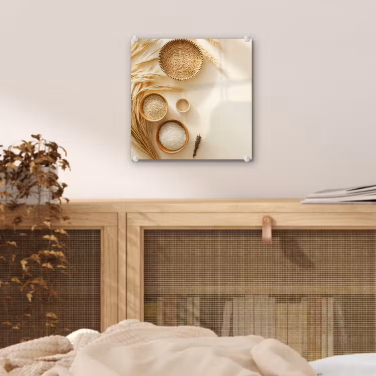 Granen - Hout - Kom - Beige plexiglas 5mm klein -sfeer4