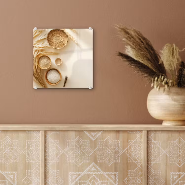 Granen - Hout - Kom - Beige plexiglas 5mm klein -sfeer5