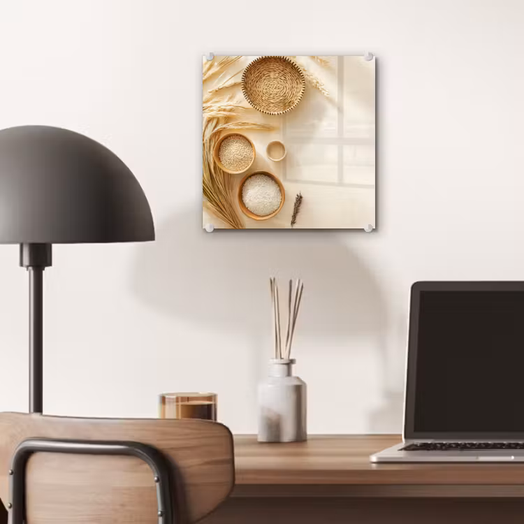 Granen - Hout - Kom - Beige plexiglas 5mm klein -sfeer6