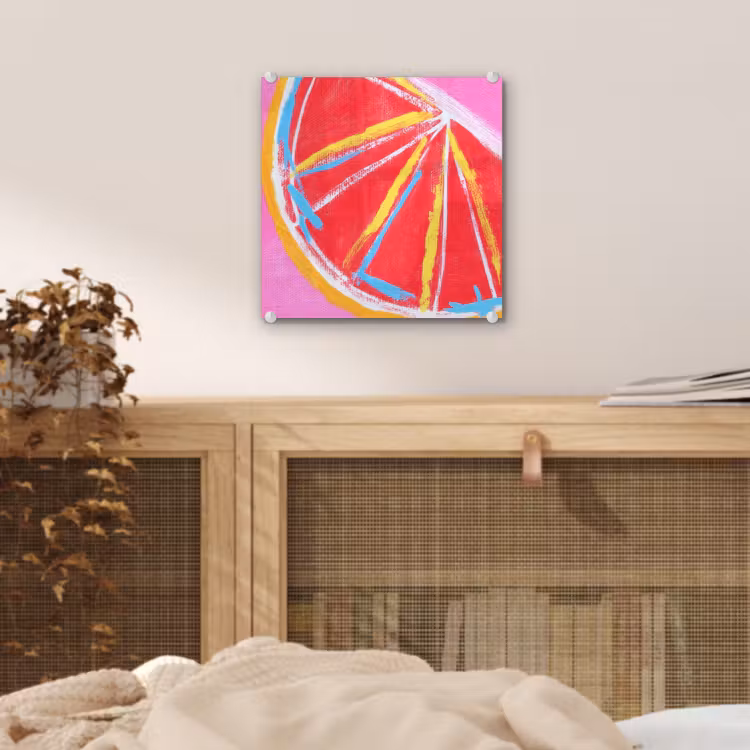 Grapefruit - Geschilderd - Roze - Strepen plexiglas 5mm klein -sfeer4