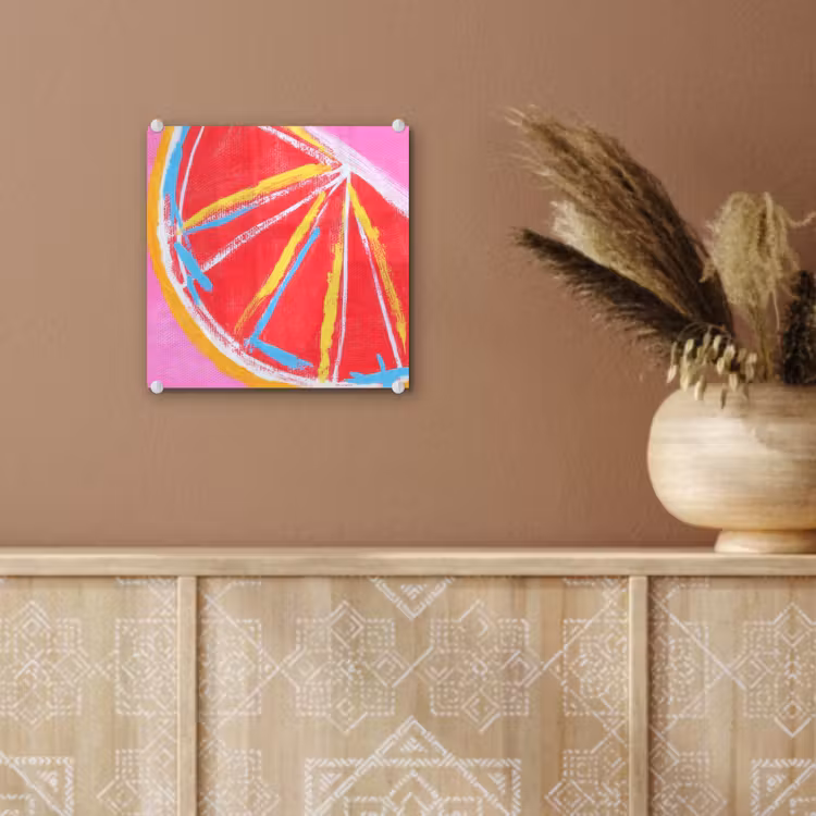 Grapefruit - Geschilderd - Roze - Strepen plexiglas 5mm klein -sfeer5