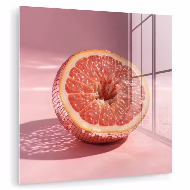 Grapefruit - Roze - Disco - Shiny plexiglas 5mm klein -zzzproduct_nieuw