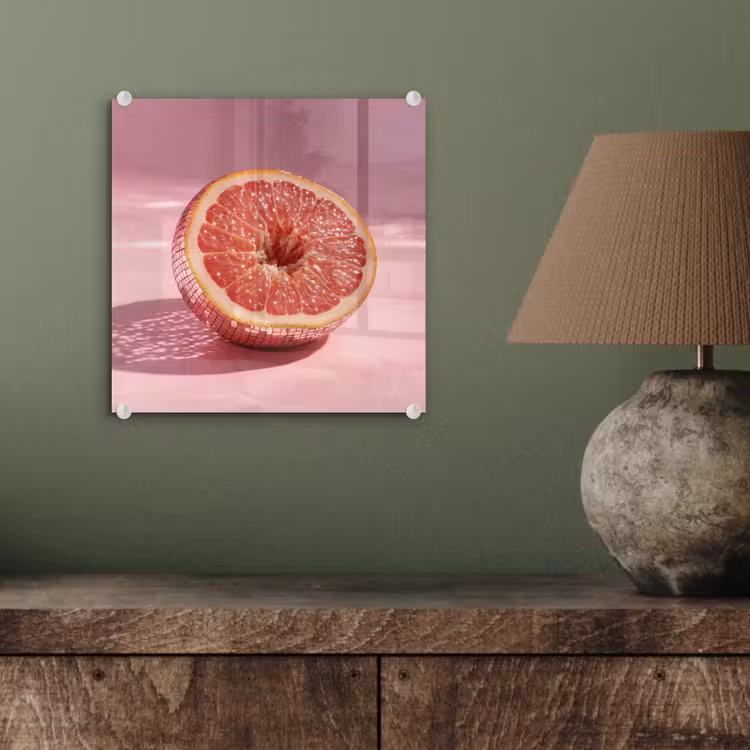 Grapefruit - Roze - Disco - Shiny plexiglas 5mm klein -sfeer3