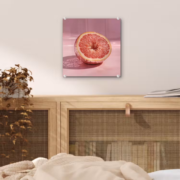 Grapefruit - Roze - Disco - Shiny plexiglas 5mm klein -sfeer4
