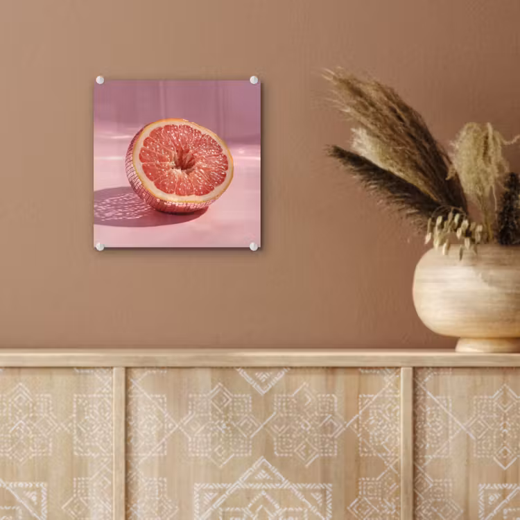 Grapefruit - Roze - Disco - Shiny plexiglas 5mm klein -sfeer5