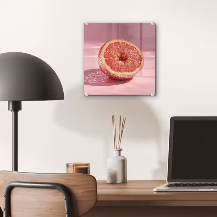 Grapefruit - Roze - Disco - Shiny plexiglas 5mm klein -sfeer6
