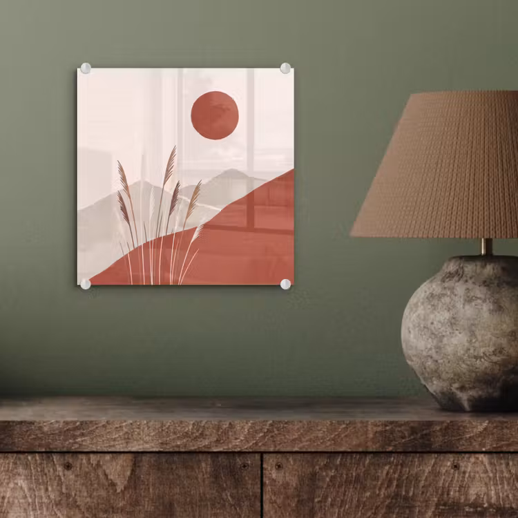 Gras - Landschap - Natuur - Abstract - Beige plexiglas 5mm klein -sfeer3