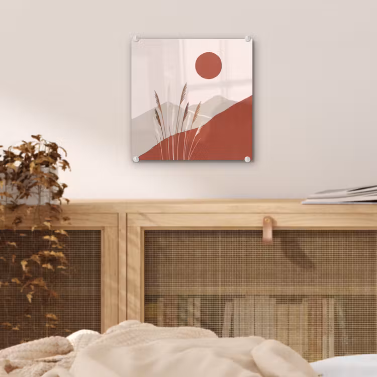 Gras - Landschap - Natuur - Abstract - Beige plexiglas 5mm klein -sfeer4