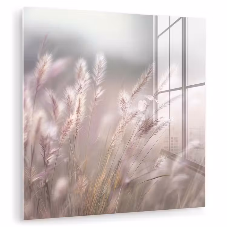 Graspluimen - Wind - Beige - Mistig plexiglas 5mm klein -zzzproduct_nieuw