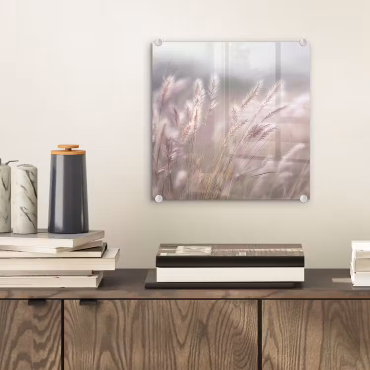 Graspluimen - Wind - Beige - Mistig plexiglas 5mm klein -sfeer1