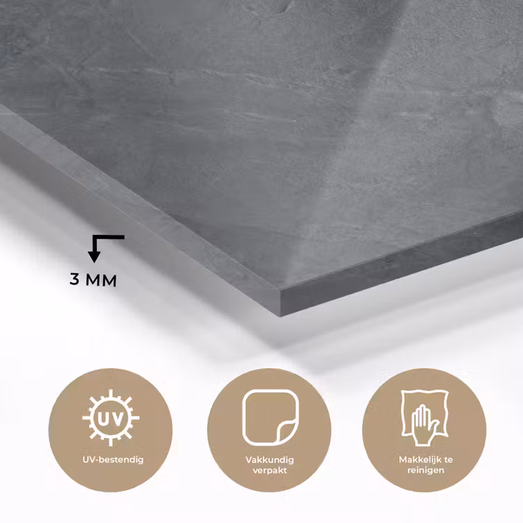 Grijs - Beton - Leisteen - Structuur - Retro plexiglas 5mm klein -sfeer2