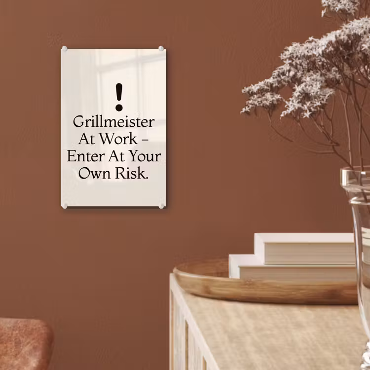 Grill - Uitroepteken - Zwart - Tekst plexiglas 5mm klein -sfeer5