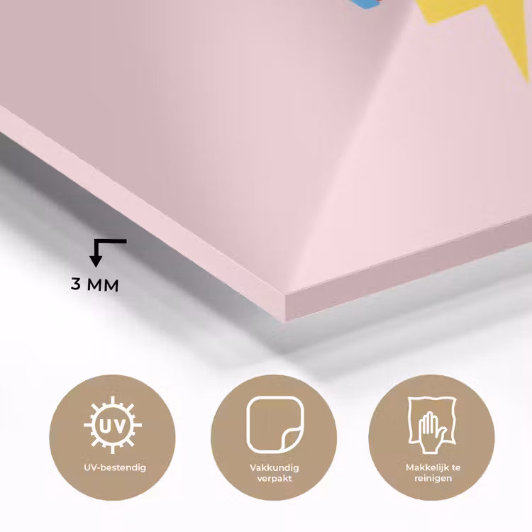 Grl pwr - Bliksem - Roze plexiglas 5mm klein -sfeer2